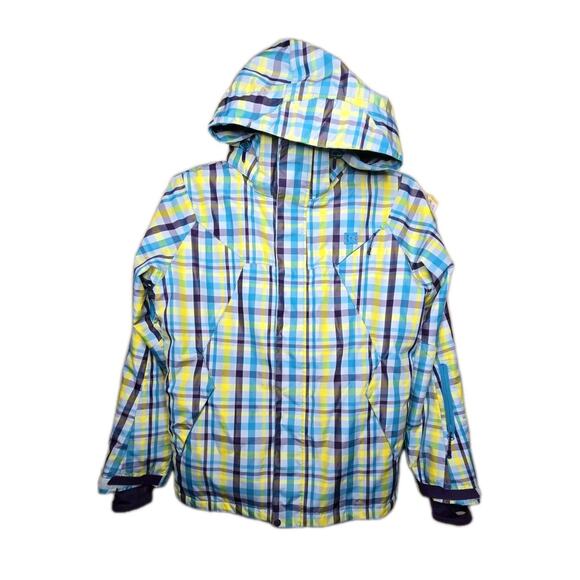 DC Exotex 5K Series Womens Hooded Ski Snowboard Jacket Plaid Pattern Zip Pockets - Picture 15 of 15